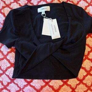 L*Space NWT Cropped Ribbed Twist Top